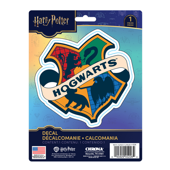 Harry Potter Hogwarts Automotive Decal Sticker, 6 x 8 inch