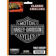 Chroma Harley-Davidson Embossed Vinyl Decal Automotive Decals & Stickers, Chrome Black