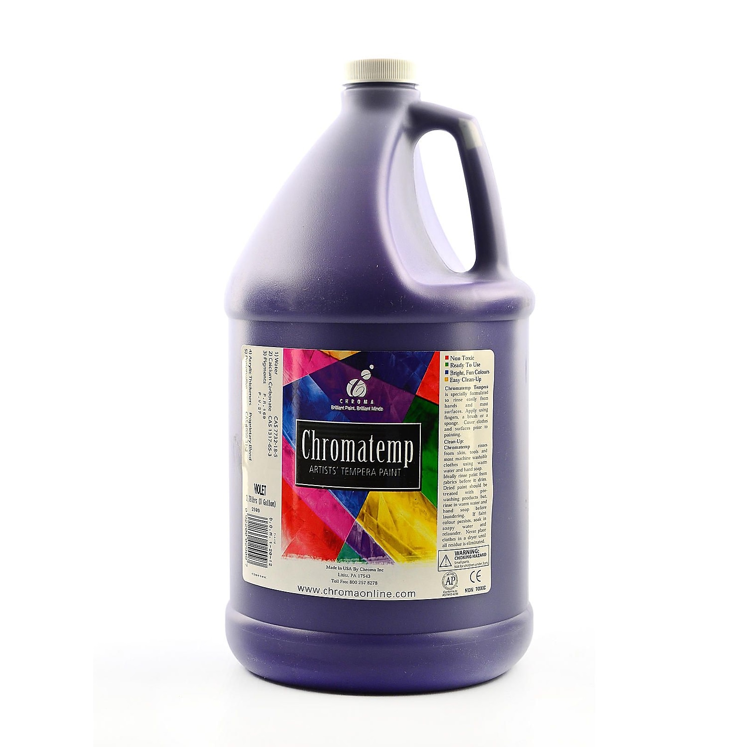 Chroma Inc. Chromatemp Artists' Tempera Paint Violet Gallon (40056)