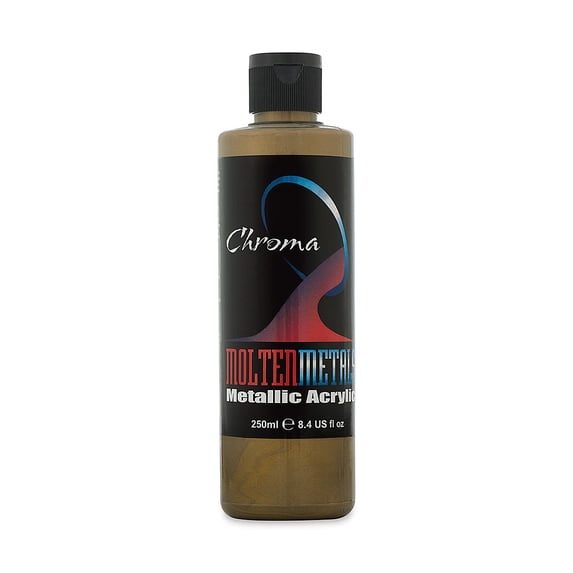 Chroma Molten Metals Acrylics - Aged Bronze, 8 oz bottle