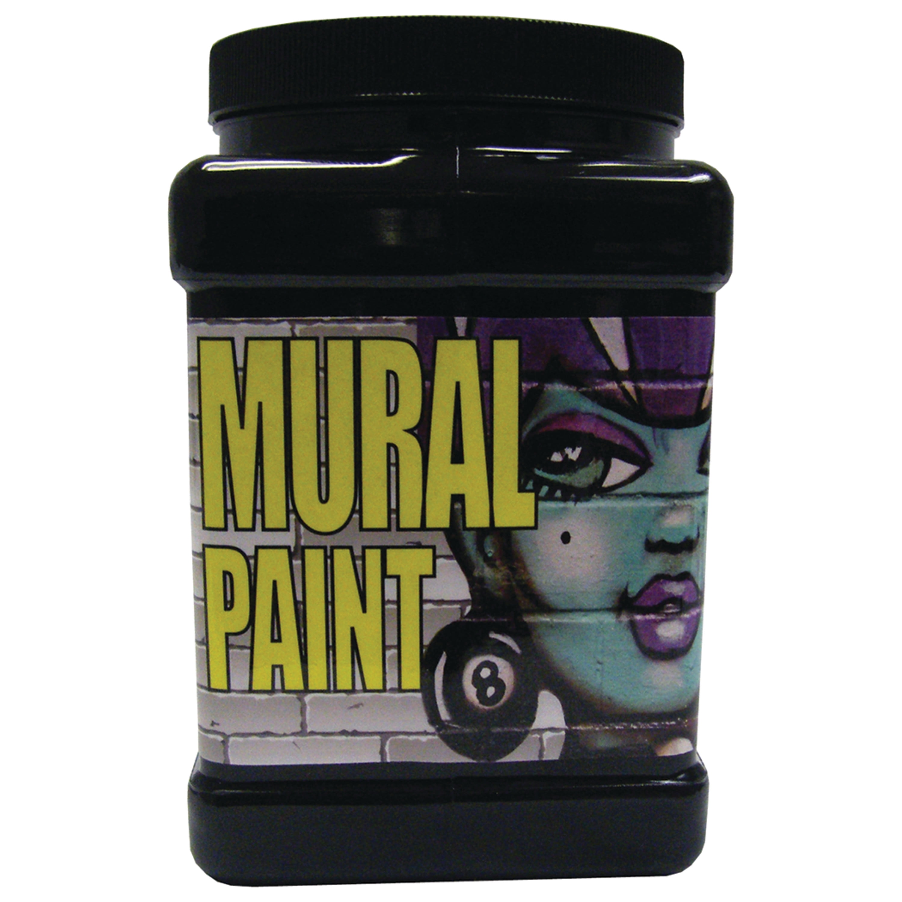 Chroma Mural Paint, 1/2 Gallon, Blacktop Black