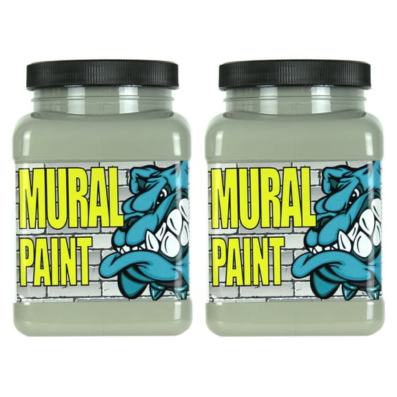 Chroma Mural Paint, Pint, Fog (Gray), Pack of 2