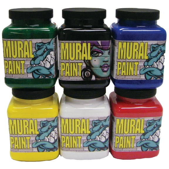 Chroma Mural Paint Set, 6-Color Pint Primary Set