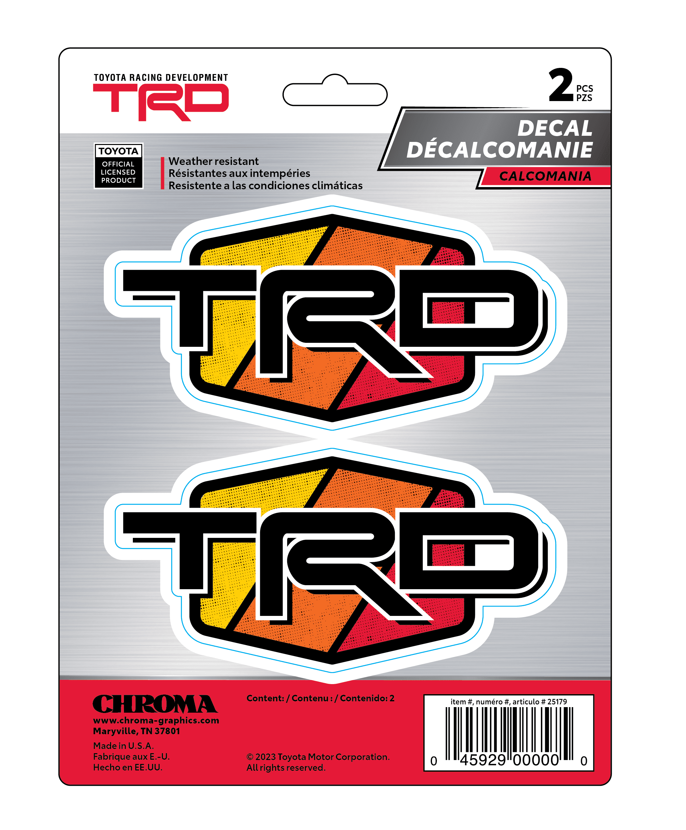 Toyota TRD 6x8 Premium Automotive Decal