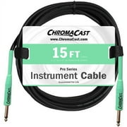 كابل أدوات ChromaCast Pro Series بطول 15 قدمًا مع أطراف مستقيمة، باللون الأخضر
