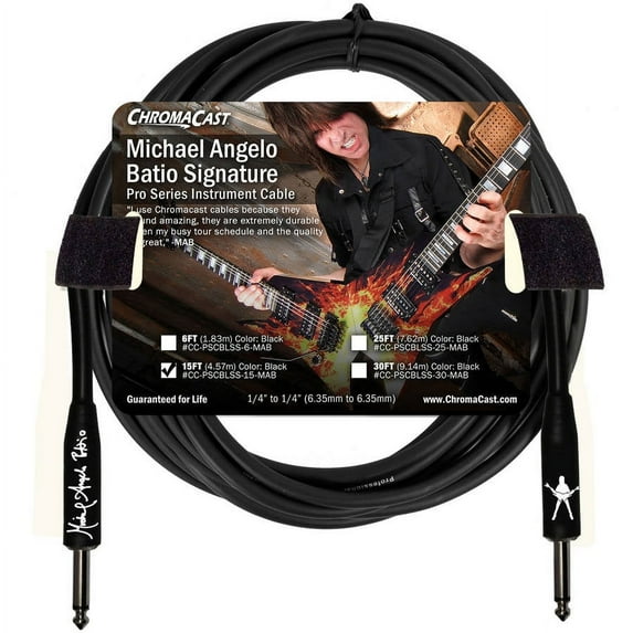 ChromaCast 15-Foot Pro Series Michael Angelo Batio Signature Instrument Cable