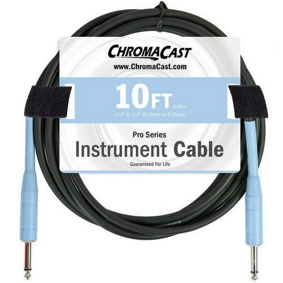 ChromaCast 20-Foot Pro Series Instrument Cable with Straight-Straight Ends, Daphne Blue