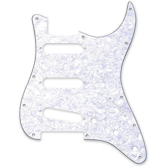 ChromaCast 3-Ply ST Body Style Guitar Pickguard, Pearl White