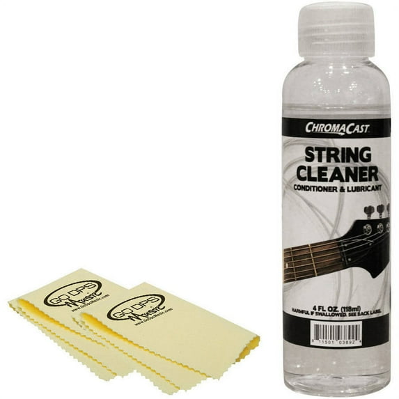 ChromaCast CC-ST-CLEAN-KIT-2 4-Ounce String Cleaner with GoDpsMusic Polish Cloths