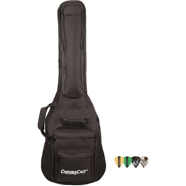 ChromaCast 6Pocket Electric Guitar Padded Gig Bag with Pick Sampler
