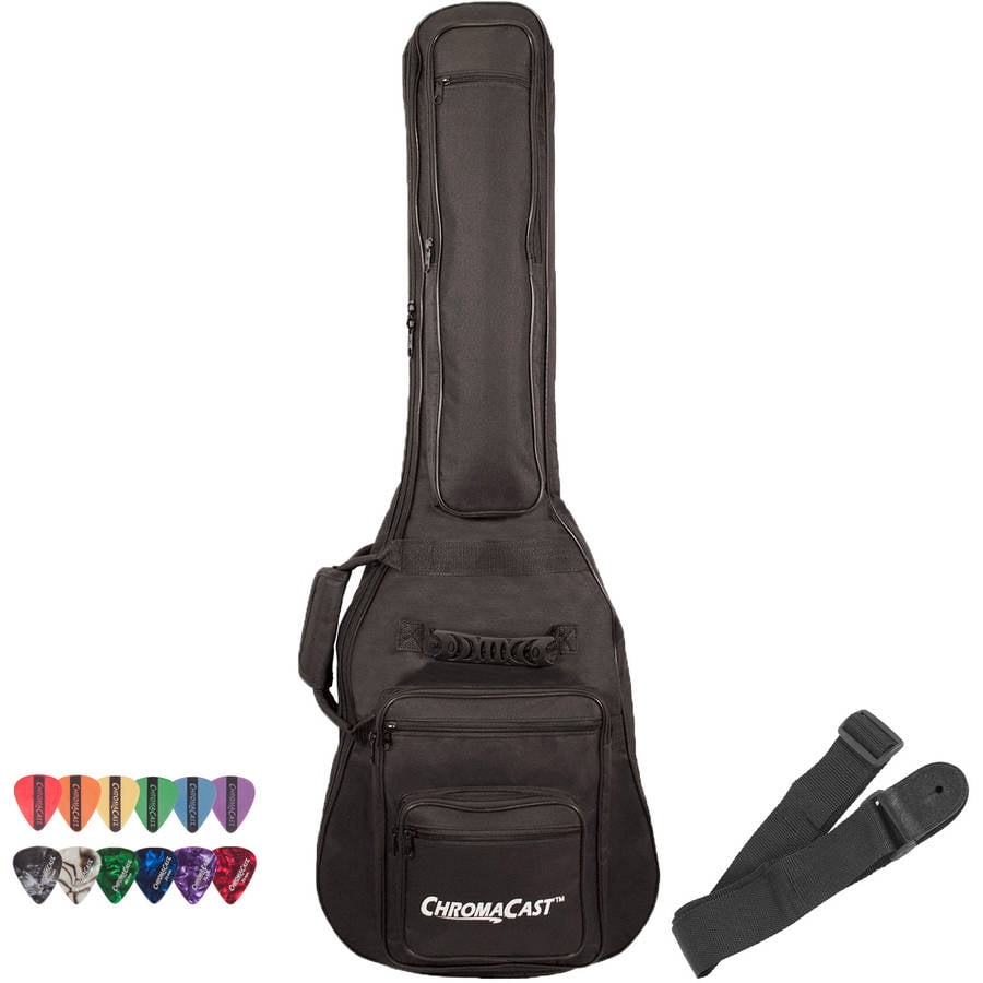 ChromaCast Electric Guitar Padded Gig Bag with Pick Sampler & Guitar