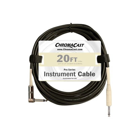 ChromaCast Pro Series Cable 20' Straight-Angle Vanilla Cream