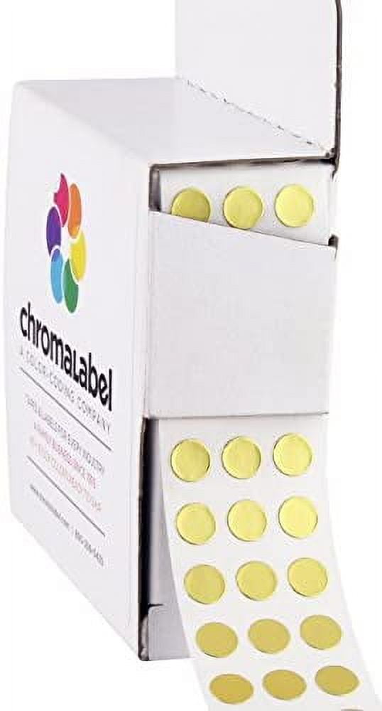 ChromaLabel 1 Permanent Round, Color-Code Dots: 1,000/Pack - White