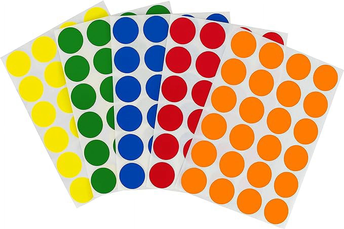 ChromaLabel 0.75 inch Removable Color Code Dot Label Kit, 5 Assorted
