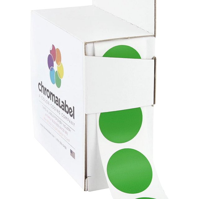 ChromaLabel 1 Inch Round Label Permanent Color Code Dot Stickers 1000 ChromaLabel 1 Inch Round Label Permanent Color Code Dot Stickers 1000