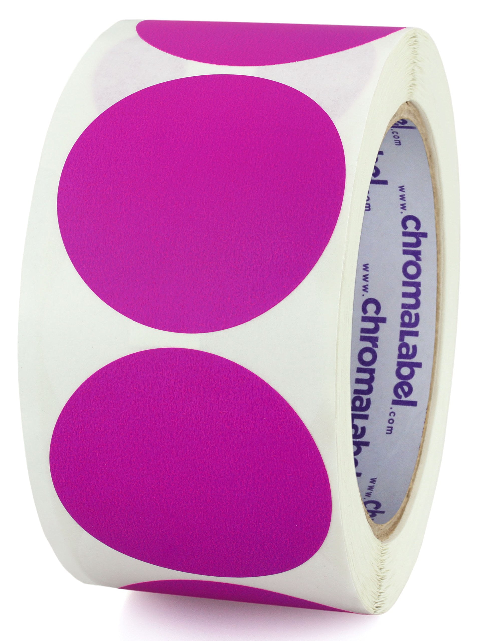 ChromaLabel 2 Inch Round Label Permanent Color Code Dot Stickers, 500 Labels per Roll