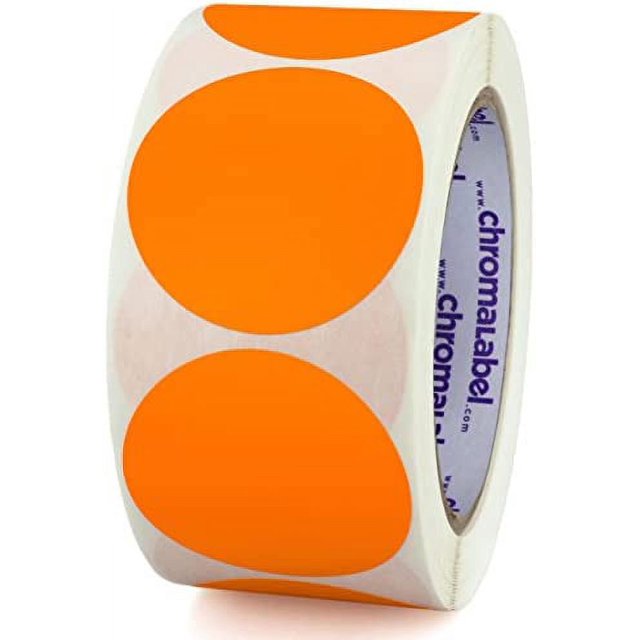 ChromaLabel 2 Inch Round Permanent Color Code Dot Stickers 500 per ChromaLabel 2 Inch Round Permanent Color Code Dot Stickers 500 per