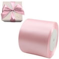 thumbnail image 1 of ChromaMuse 3 Inch X 24 Yards,Wide Satin Ribbon Solid Fabric Ribbon for Gift Wrapping Chair Sash Valentine's Day Birthday Party Decoration Hair Floral Craft Sewing Wedding Party Decoration,Light Pink, 1 of 8
