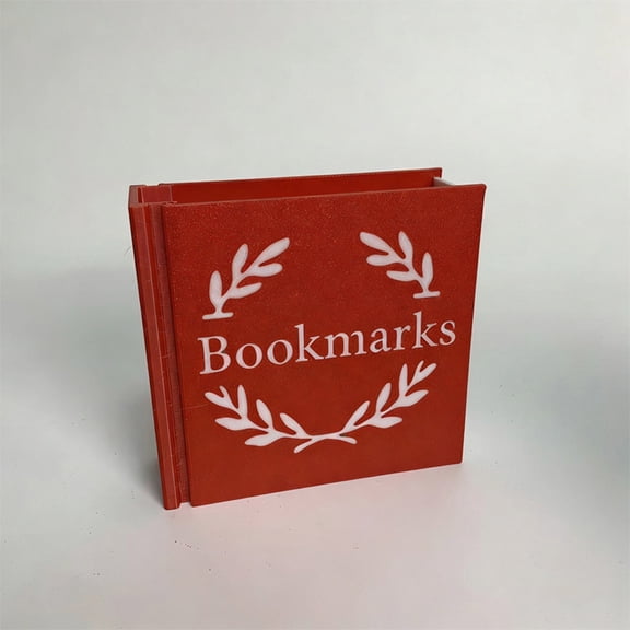 ChromaMuse 3D Printed Book Shaped Bookmark Holder,Book Lover Gift Bookish Accessory Office Desk Supplies Funny Bookmark Accessories end of Year Gift for Teacher,Red