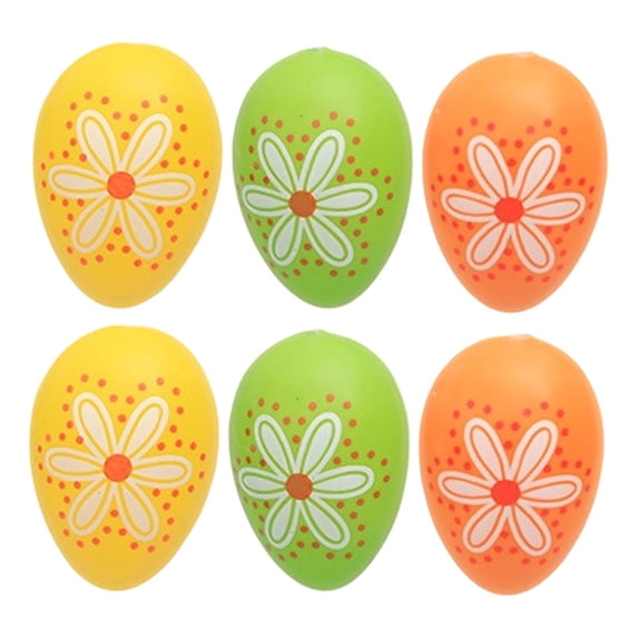 ChromaMuse 6Pcs Easter Egg Hanging Decorations, Creative Broken Egg Design for Easter Scene Arrangement, Vibrant Multicolor Plastic Eggs for Home Office Party Decoration