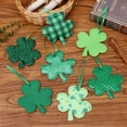 thumbnail image 1 of ChromaMuse 7Pcs St Patrick's Day Shamrocks Ornaments, 7 Colors St Patricks Day Tree Decorations Foam Lucky Clover Hanging Baubles,7 Color, 1 of 9
