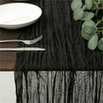 thumbnail image 1 of ChromaMuse Cheesecloth Table Runner,70 Inches Long Black Boho Gauze Cheese Cloth Runner,Rustic Sheer Fall Table Runners for Thanksgiving Wedding Party Baby Shower Decoration,Black, 1 of 8