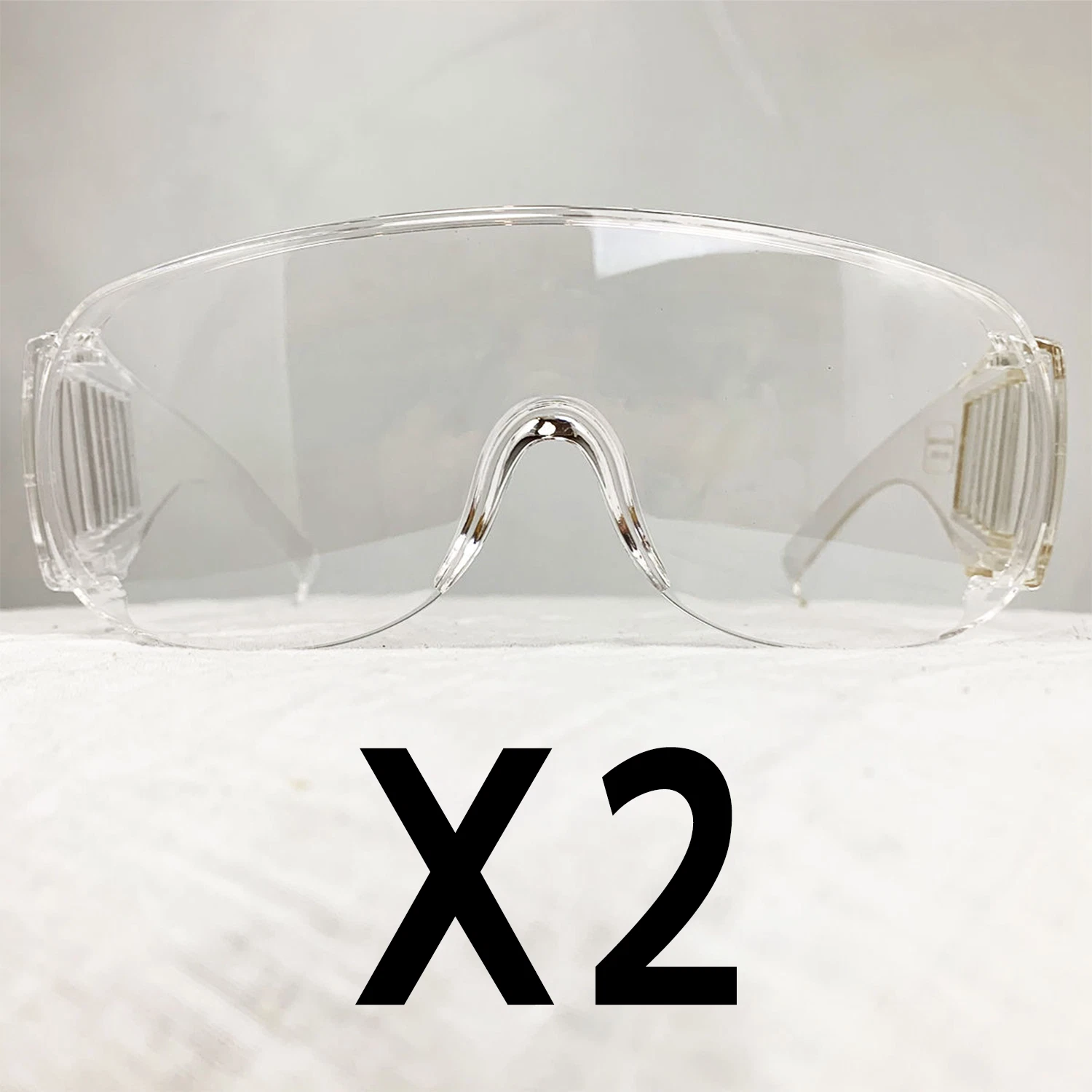 Chromacast Defense Protective Fogless Plastic Eye Glasses Lab Work - 2 Pack