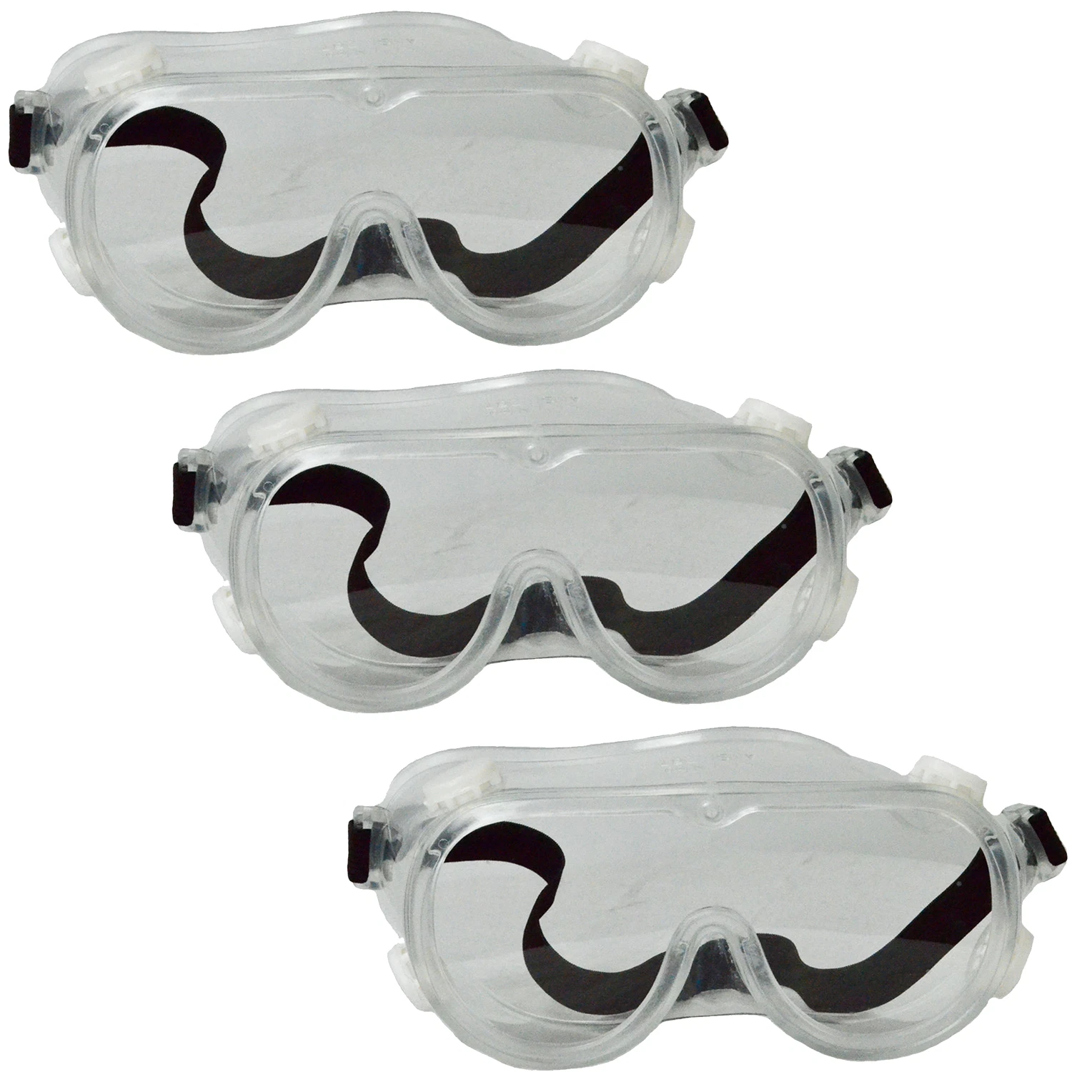 Chromacast Safety Goggles Over Glasses Lab Work Eye Protective Eyewear - 3 Pack