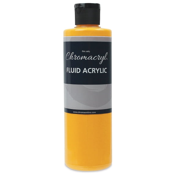 Chromacryl Fluid Acrylic - Warm Yellow, 250 ml