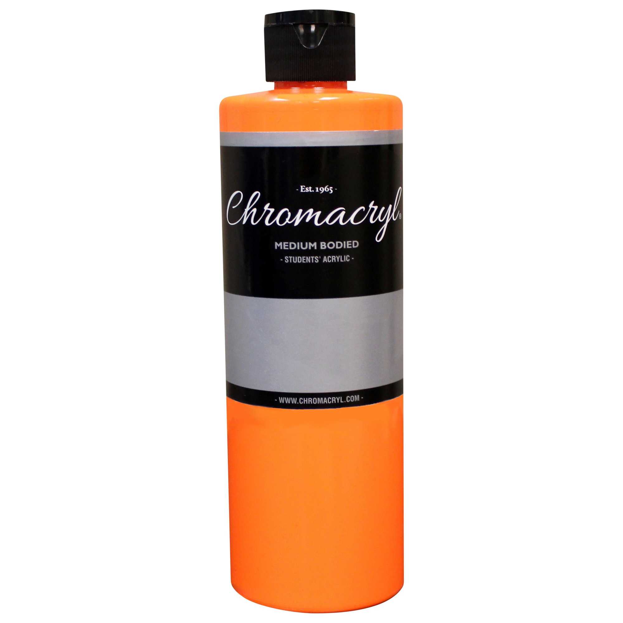 Chromacryl Premium Students Acrylic Paint, Pint, Neon Orange