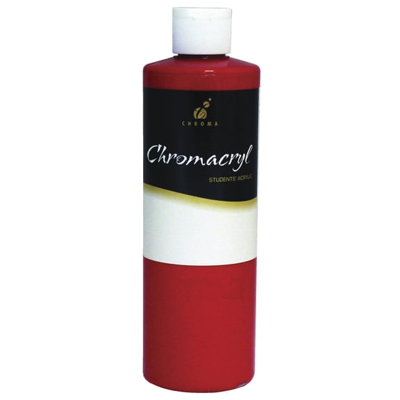 Chromacryl Premium Students Acrylic Paint, 1 pt Bottle, Primary Warm Red