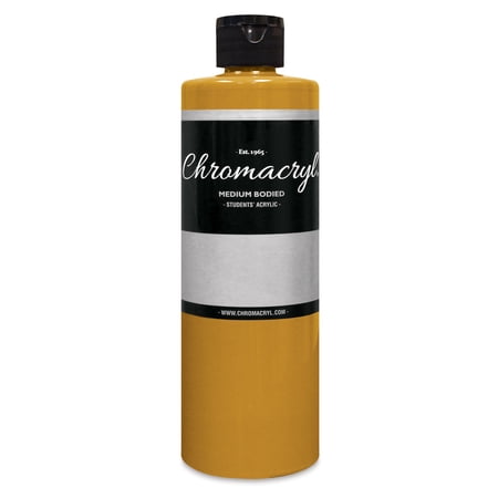 Chromacryl Premium Students Acrylic Paint, 1 pt Bottle, Yellow Oxide