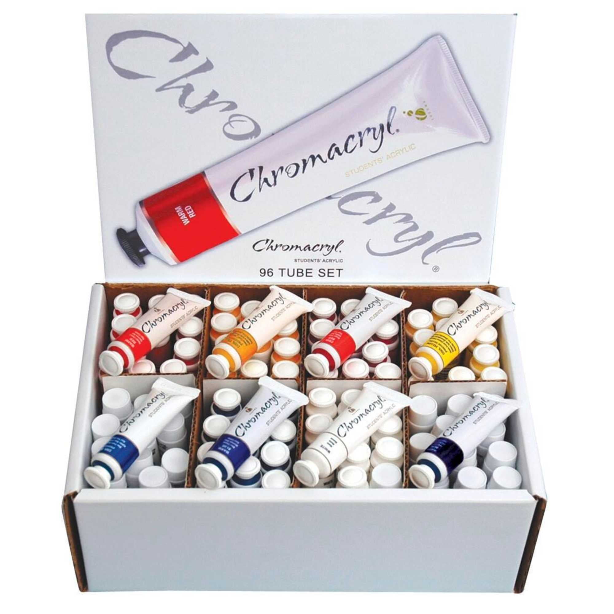 Chromacryl Students' Acrylic Paint Starter Pack, Assorted Colors, 0.65