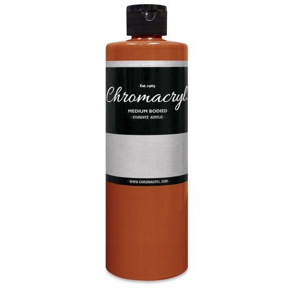 Chromacryl Students' Acrylics - Red Oxide, 16 oz bottle