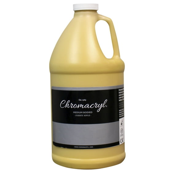 Chromacryl Students' Acrylics, Yellow Oxide, Half Gallon