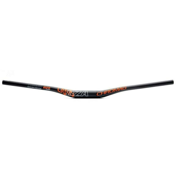 Chromag BZA MTB Handlebar - Diameter: 35mm, 800mm, Rise: 25mm - Black/Orange - 110-008-13