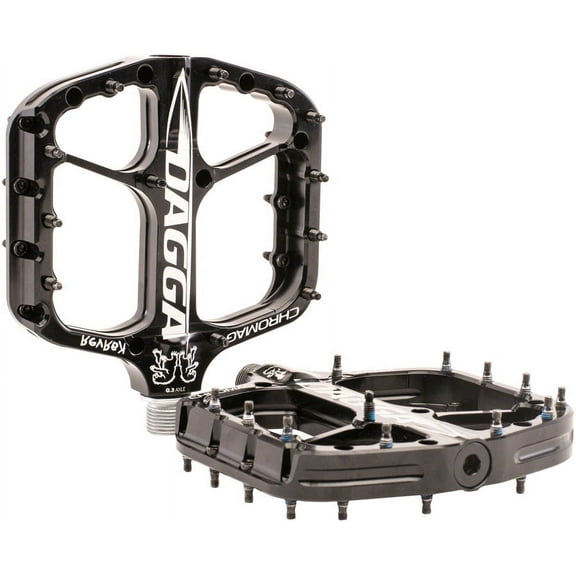 Chromag Dagga Platform Pedals 9/16" Concave Aluminum Body 24 Tunable Pins Black