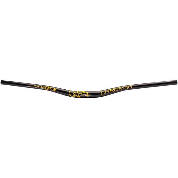 Chromag Fubars OSX LTD Handlebar - Aluminum, 25mm Rise, 31.8mm, 800mm, Black/Gold