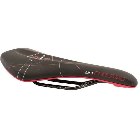 Chromag Lift Saddle, Synth Top, CrMo Rails - Black/Red