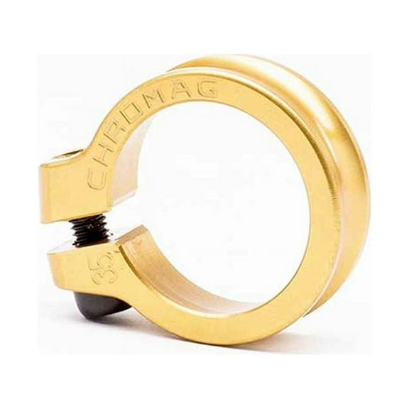 Chromag NQR Seatpost clamp with bolt, 35mm, Gold