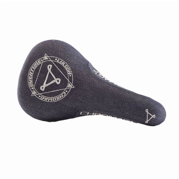 Chromag Overture LTD Saddle, CrMo Rails - Denim