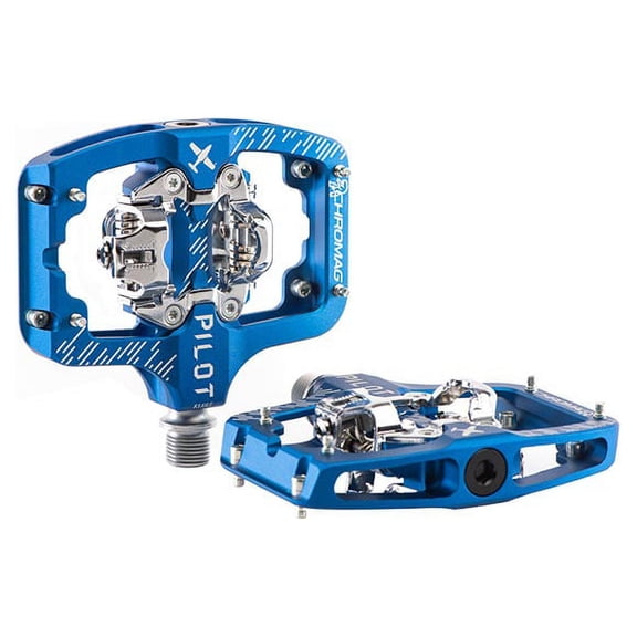 Chromag Pilot Pedals - Dual Sided Clipless, 9/16", Blue, Regular