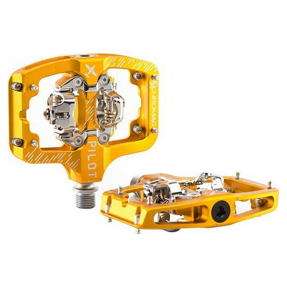 Chromag Pilot Pedals Body: Alloy, Spindle: Cr-Mo, 9/16'', Gold