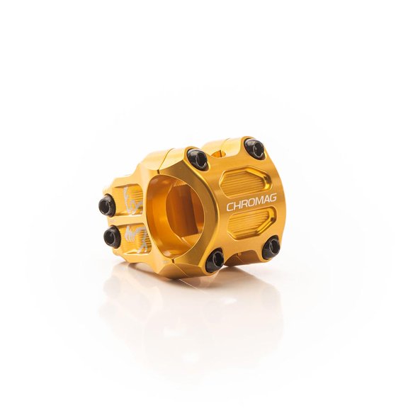 Chromag Riza Stem Diameter: 35mm, Length: 32mm, Steerer: 1-1/8'', 0°, Gold