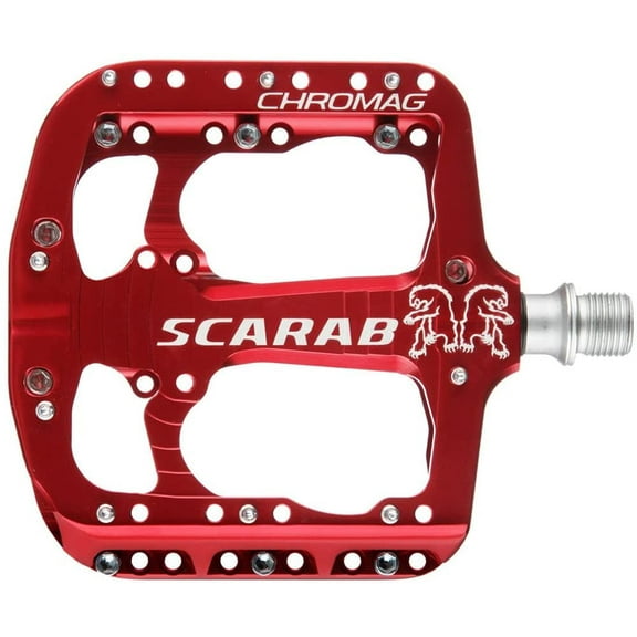 Chromag Scarab Pedals - Platform, Aluminum, 9/16", Red