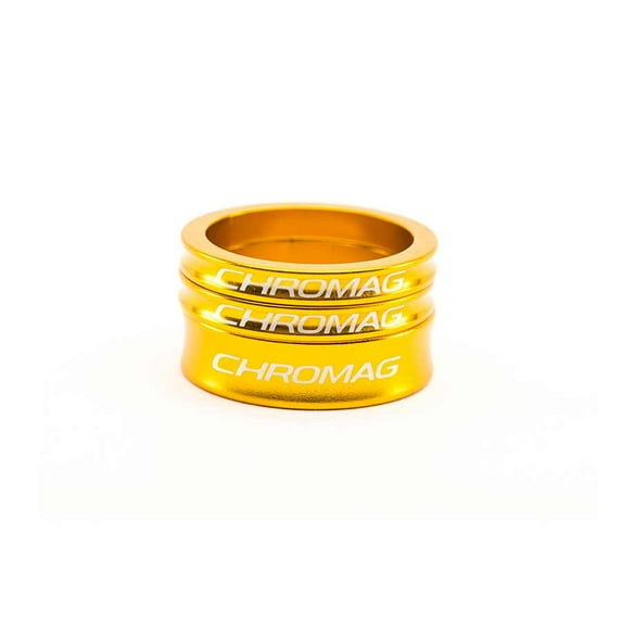 Chromag Spacer Kit Headset Spacer, 1-1/8'', Height: Set, Aluminum, Gold, Kit