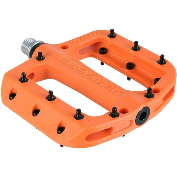 Chromag Synth Platform Pedals 9/16" Concave Nylon Body 18 Removable Pins Orange
