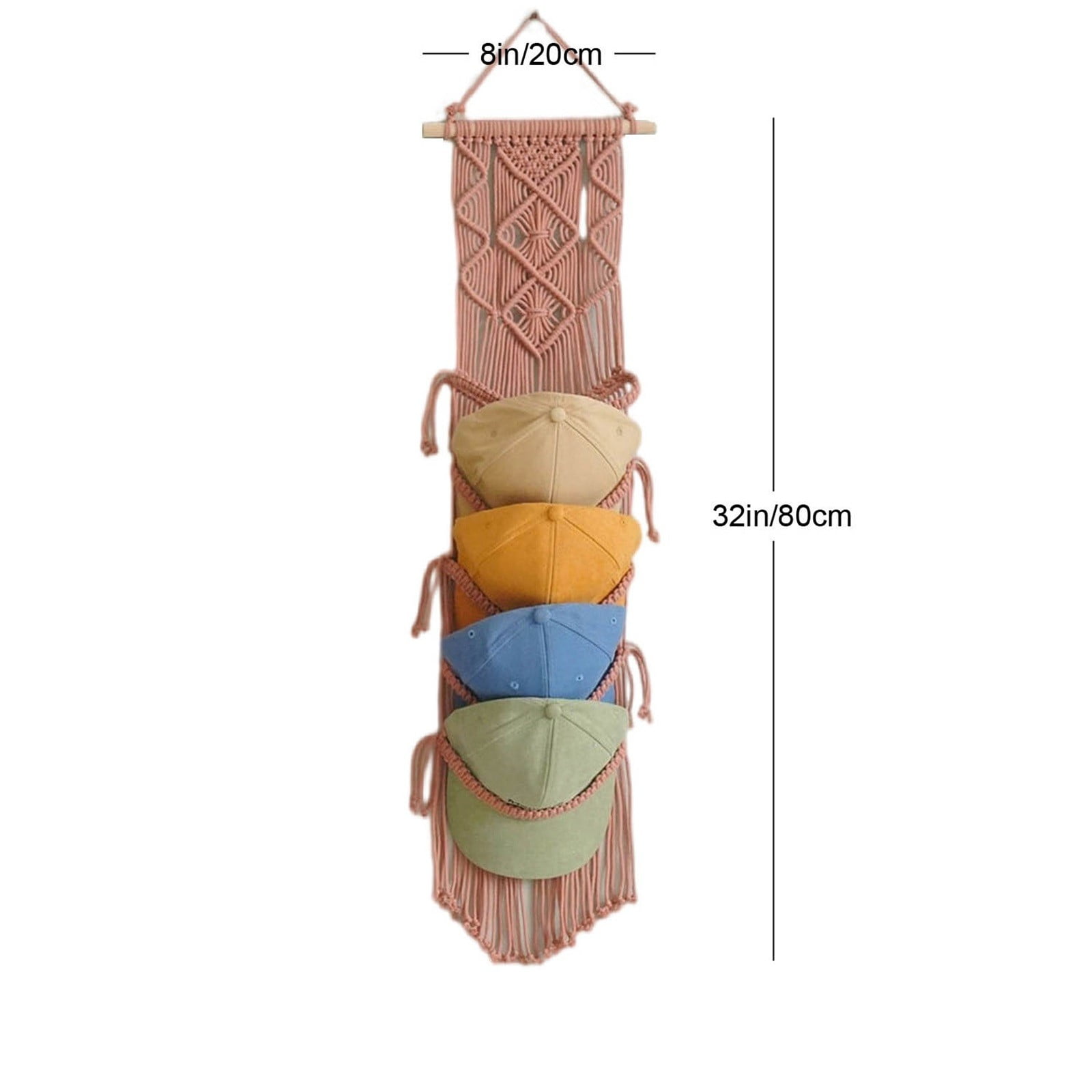 Chromalune Boho Hat Holders Macrame Wall Art DIY Storage Cap Holder ...