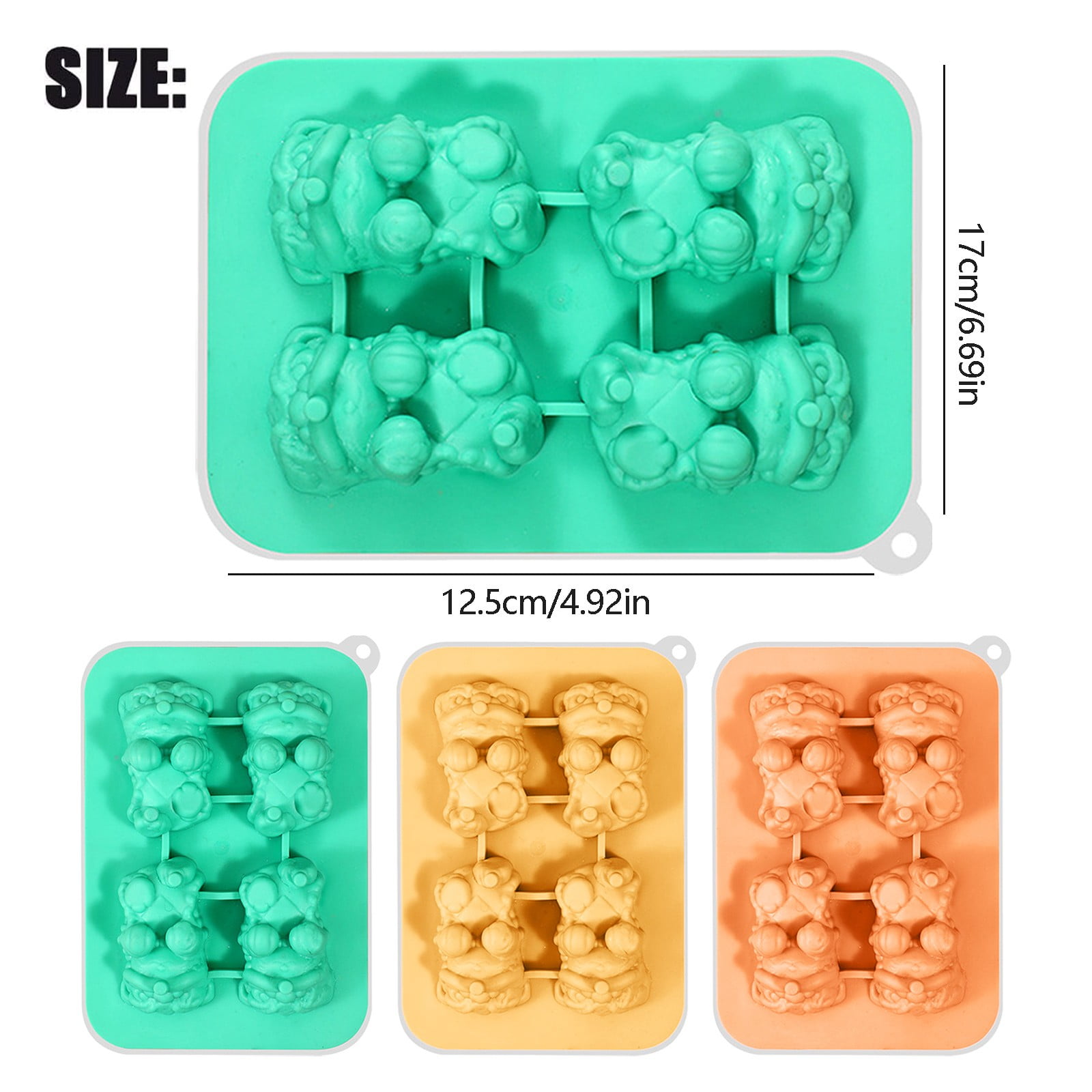 Chromalune Cute Ice Cube 3D Silicone Ice Cube Tray Reusable Animal ...