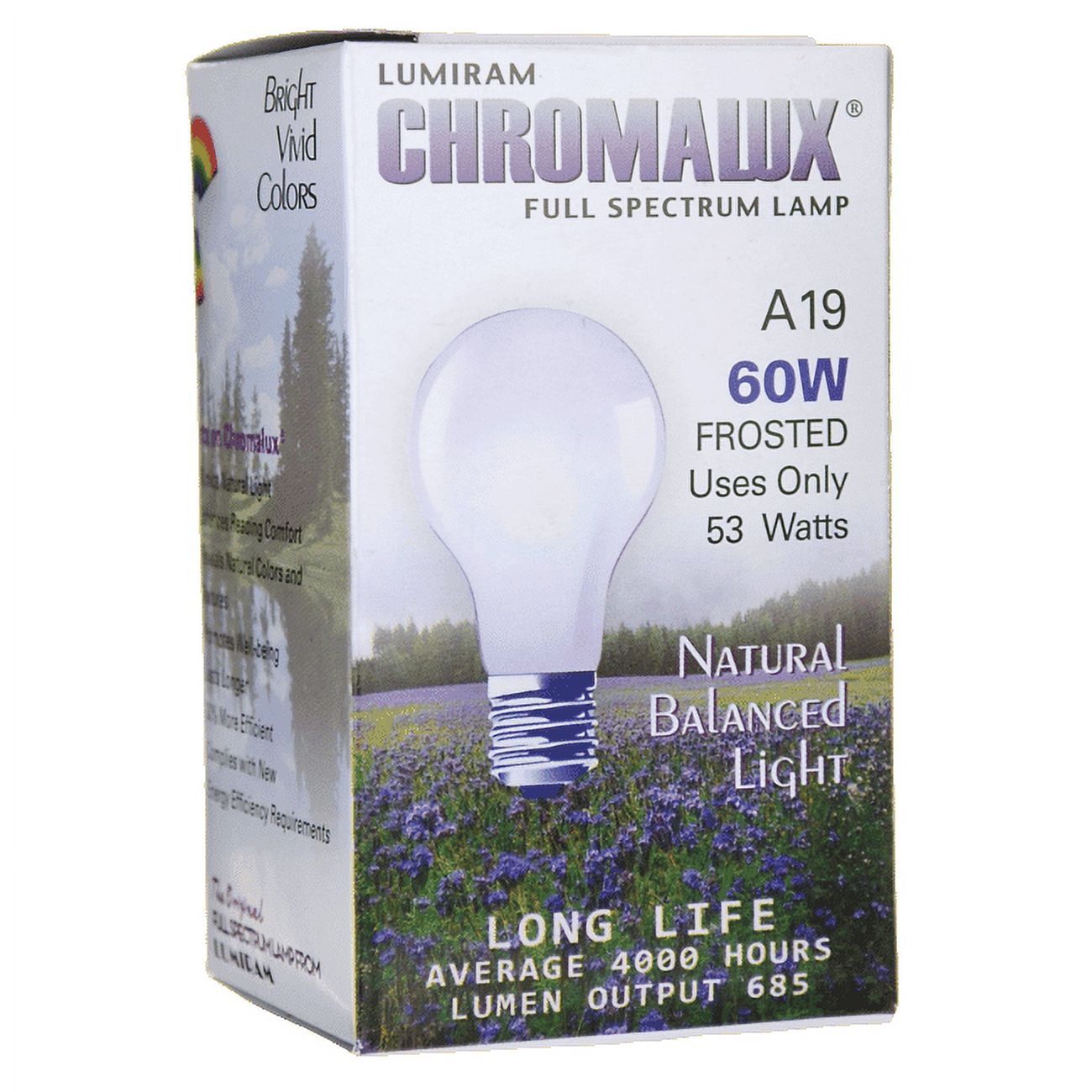 Chromalux Light Bulb - A19 Frosted 60W 60 Watt 1 Unit